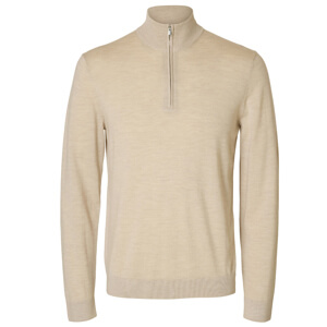 SELECTED HOMME Merino Wool Half-Zip Jumper